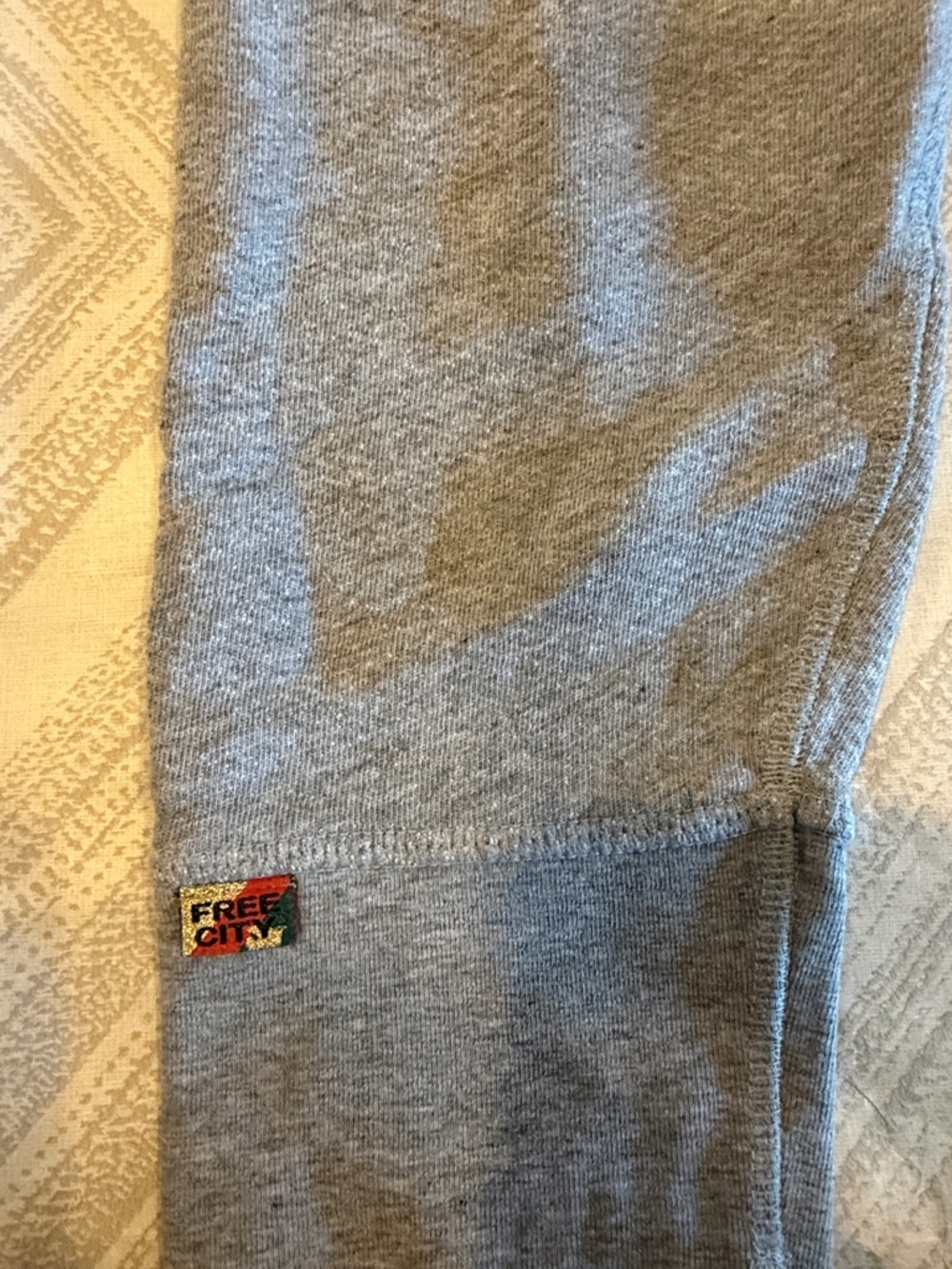 Freecity Women’s Heather Grey 3/4 Sweatpants – Red & Black Logo (XS) - Picture 8 of 8